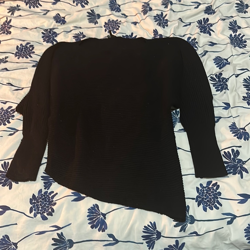 Express Black Ribbed Sweater